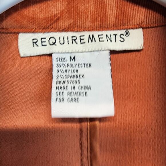 Vintage Acanthus Peplum Jacket Size M Orange 3/4 Wide Sleeve Hippie 70s Style - Picture 10 of 10